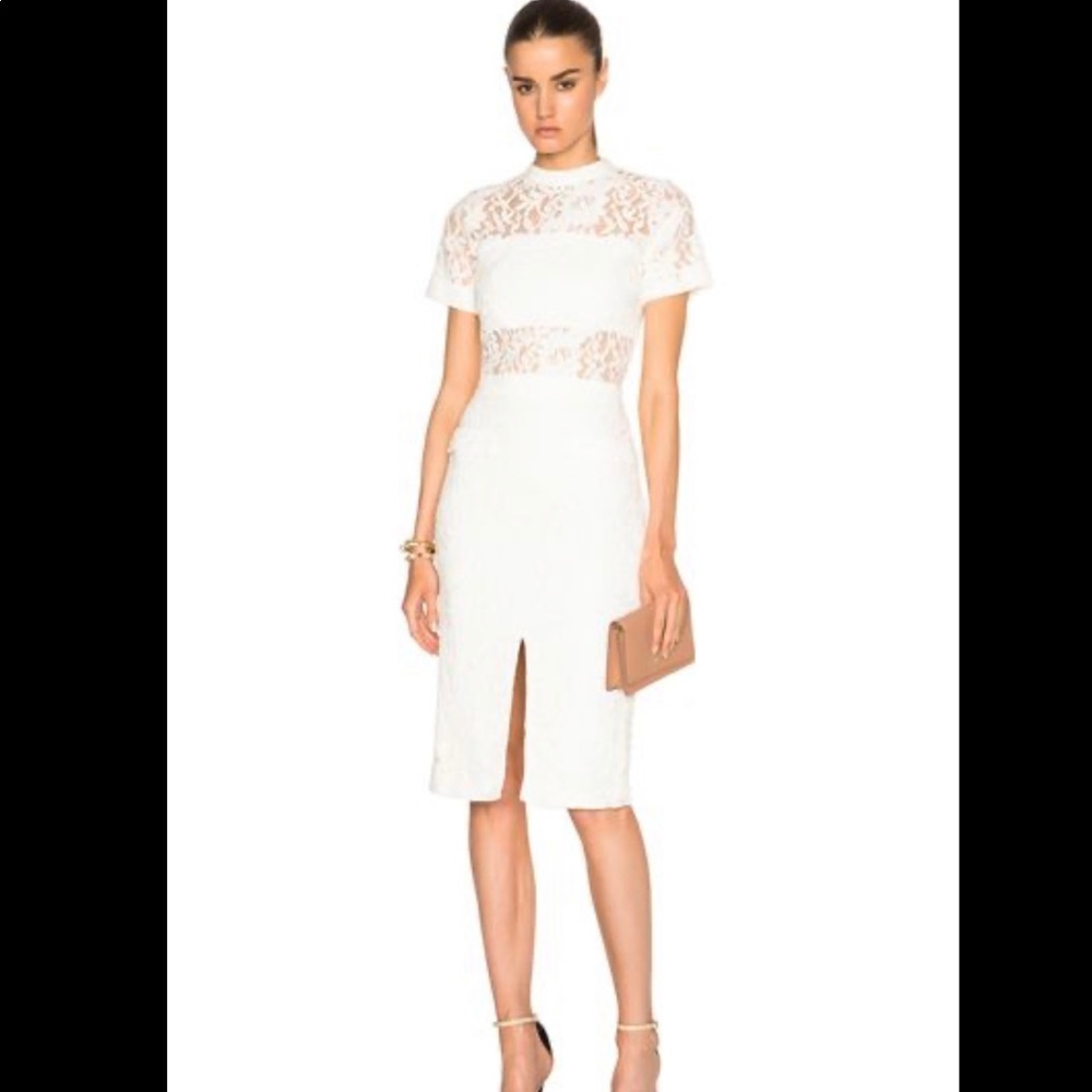 Alexis Asia White Lace Sheath Dress Size M